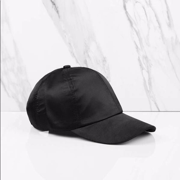 15% OFF 2+✨ satin baseball cap hat black - Picture 2 of 3